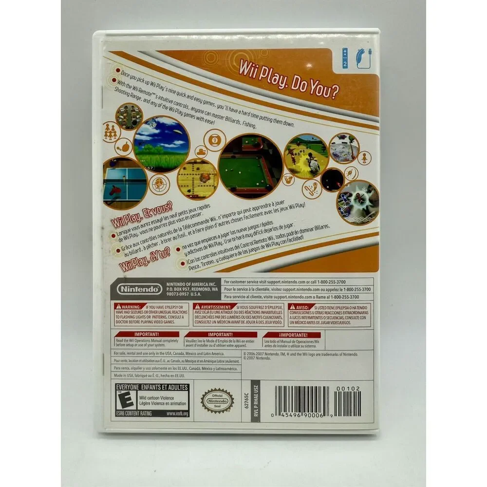 Wii Play Nintendo Wii 2007 Complete Game Case‎ Manual Tested